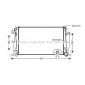Радиатор охлаждения двигателя AVA QUALITY COOLING MS2444