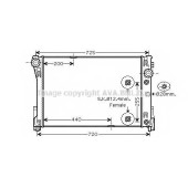 Радиатор охлаждения двигателя AVA QUALITY COOLING MS2452