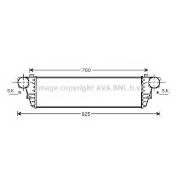 Интеркулер AVA QUALITY COOLING MS4380