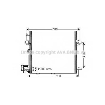 Конденсатор кондиционера AVA QUALITY COOLING MS5406D
