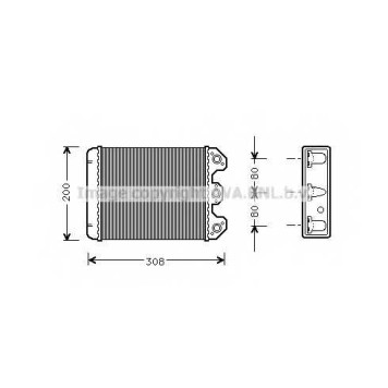 Радиатор отопления салона AVA QUALITY COOLING MS6102