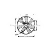 Вентилятор охлаждения двигателя AVA QUALITY COOLING MS7512