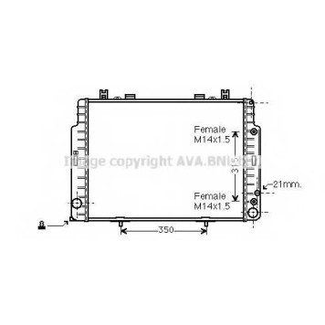 Радиатор охлаждения двигателя AVA QUALITY COOLING MSA2131