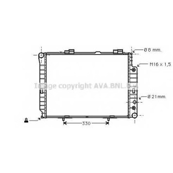 Радиатор охлаждения двигателя AVA QUALITY COOLING MSA2214