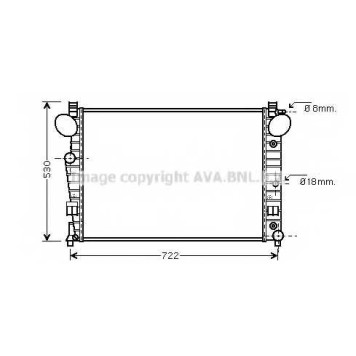 Радиатор охлаждения двигателя AVA QUALITY COOLING MSA2308