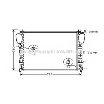 Радиатор охлаждения двигателя AVA QUALITY COOLING MSA2309