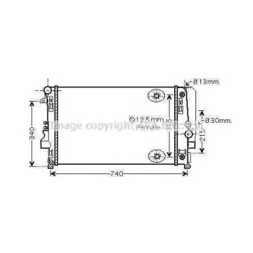 Радиатор охлаждения двигателя AVA QUALITY COOLING MSA2460
