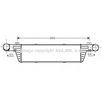 Интеркулер AVA QUALITY COOLING MSA4296