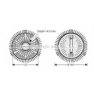 Сцепление вентилятора радиатора AVA QUALITY COOLING MSC407
