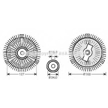 Сцепление вентилятора радиатора AVA QUALITY COOLING MSC419