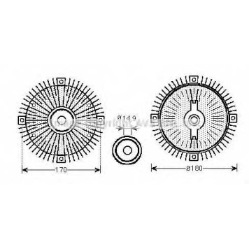 Сцепление вентилятора радиатора AVA QUALITY COOLING MSC466