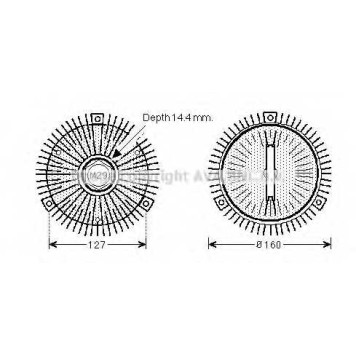Сцепление вентилятора радиатора AVA QUALITY COOLING MSC490