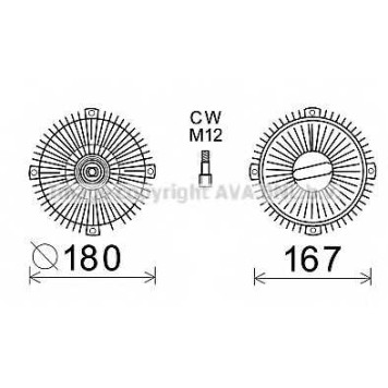 Сцепление вентилятора радиатора AVA QUALITY COOLING MSC524