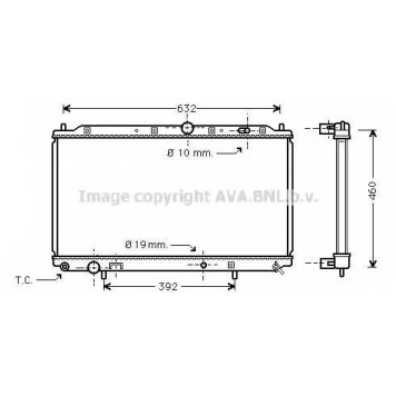 Радиатор охлаждения двигателя AVA QUALITY COOLING MT2116