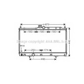 Радиатор охлаждения двигателя AVA QUALITY COOLING MT2198