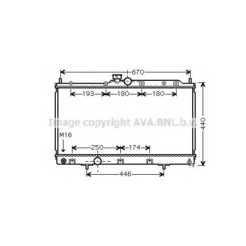 Радиатор охлаждения двигателя AVA QUALITY COOLING MT2198