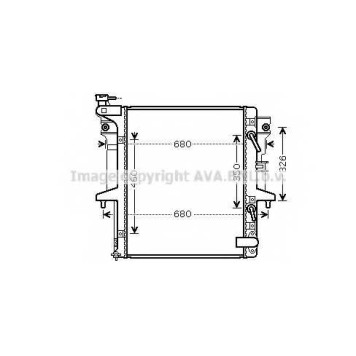 Радиатор охлаждения двигателя AVA QUALITY COOLING MT2205