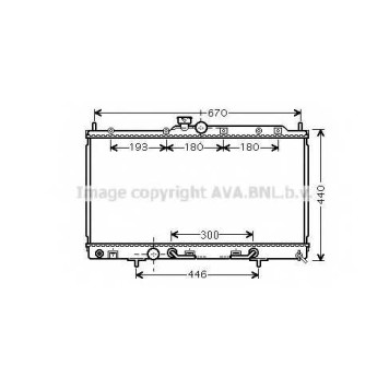 Радиатор охлаждения двигателя AVA QUALITY COOLING MT2214