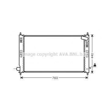 Радиатор охлаждения двигателя AVA QUALITY COOLING MTA2207