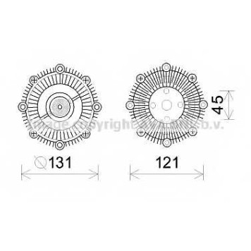 Сцепление вентилятора радиатора AVA QUALITY COOLING MTC223
