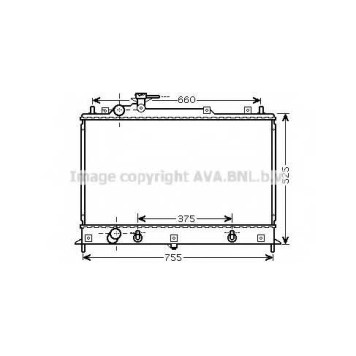 Радиатор охлаждения двигателя AVA QUALITY COOLING MZ2210