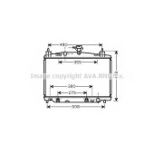 Радиатор охлаждения двигателя AVA QUALITY COOLING MZ2212