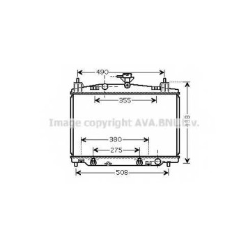 Радиатор охлаждения двигателя AVA QUALITY COOLING MZ2212