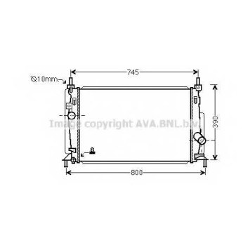 Радиатор охлаждения двигателя AVA QUALITY COOLING MZ2237