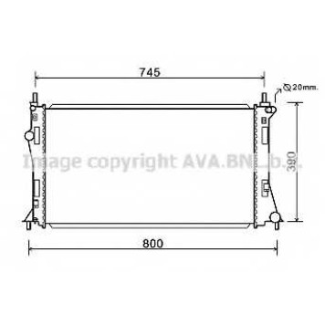 Радиатор охлаждения двигателя AVA QUALITY COOLING MZ2249