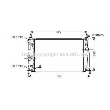 Радиатор охлаждения двигателя AVA QUALITY COOLING MZ2254