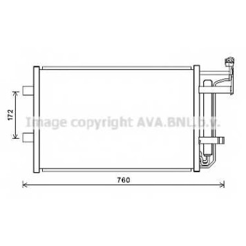 Конденсатор кондиционера AVA QUALITY COOLING MZ5252D