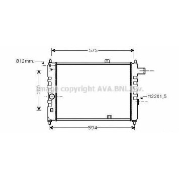 Радиатор охлаждения двигателя AVA QUALITY COOLING OL2055