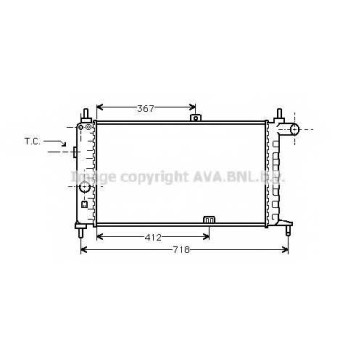 Радиатор охлаждения двигателя AVA QUALITY COOLING OL2064
