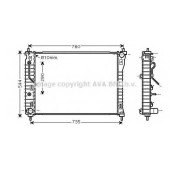 Радиатор охлаждения двигателя AVA QUALITY COOLING OL2434