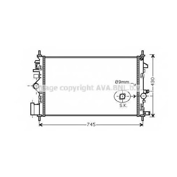 Радиатор охлаждения двигателя AVA QUALITY COOLING OL2468
