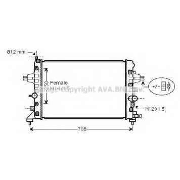 Радиатор охлаждения двигателя AVA QUALITY COOLING OL2482