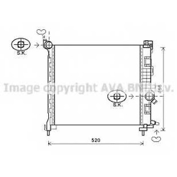 Радиатор охлаждения двигателя AVA QUALITY COOLING OL2561