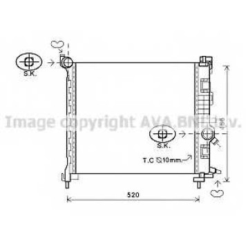 Радиатор охлаждения двигателя AVA QUALITY COOLING OL2562