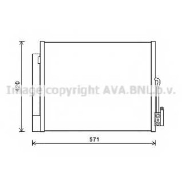 Конденсатор кондиционера AVA QUALITY COOLING OL5560D