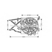 Вентилятор охлаждения двигателя AVA QUALITY COOLING OL7505