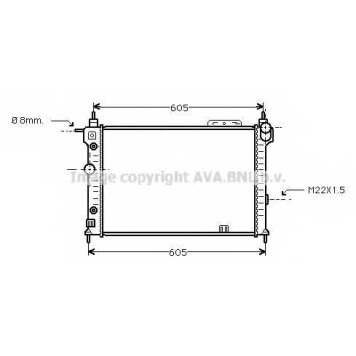 Радиатор охлаждения двигателя AVA QUALITY COOLING OLA2029