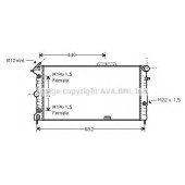 Радиатор охлаждения двигателя AVA QUALITY COOLING OLA2136