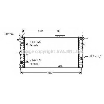Радиатор охлаждения двигателя AVA QUALITY COOLING OLA2136