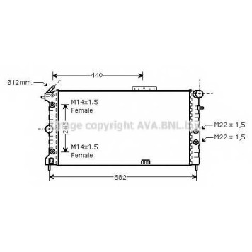 Радиатор охлаждения двигателя AVA QUALITY COOLING OLA2173