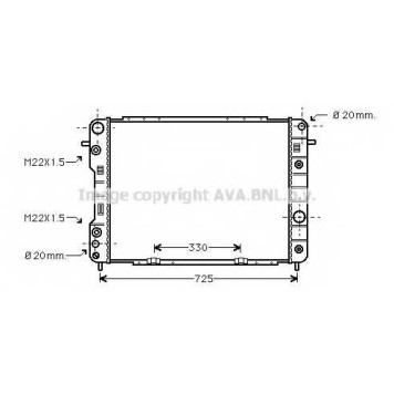 Радиатор охлаждения двигателя AVA QUALITY COOLING OLA2199