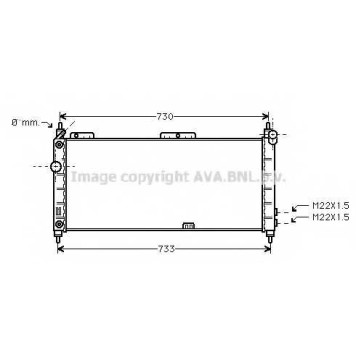 Радиатор охлаждения двигателя AVA QUALITY COOLING OLA2200