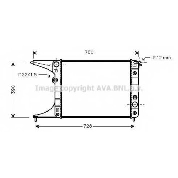 Радиатор охлаждения двигателя AVA QUALITY COOLING OLA2201