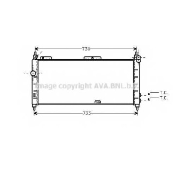 Радиатор охлаждения двигателя AVA QUALITY COOLING OLA2203
