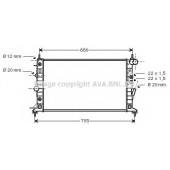 Радиатор охлаждения двигателя AVA QUALITY COOLING OLA2222
