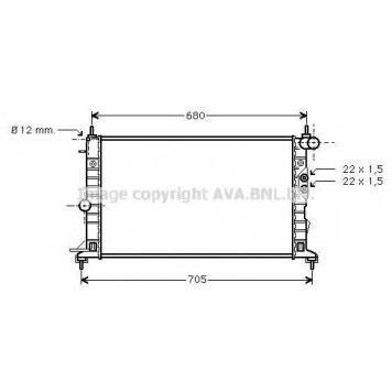 Радиатор охлаждения двигателя AVA QUALITY COOLING OLA2244